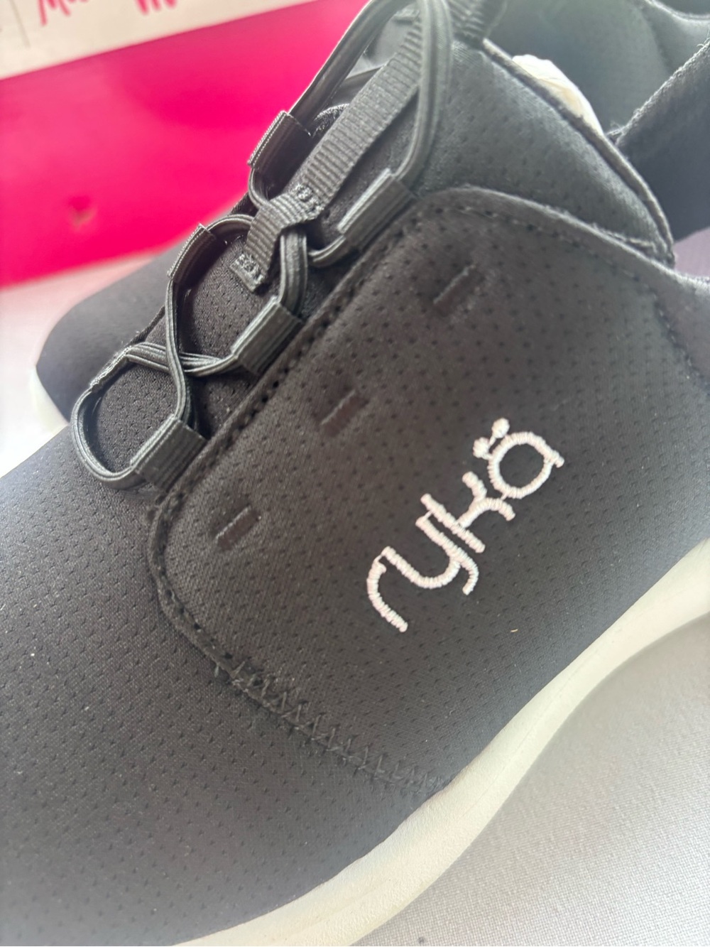 Ryka Kids Black and White Slip-On Athletic Sneakers